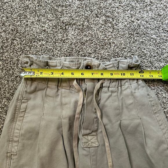 Free People beige paperbag straight leg pants size XS - Picture 10 of 12